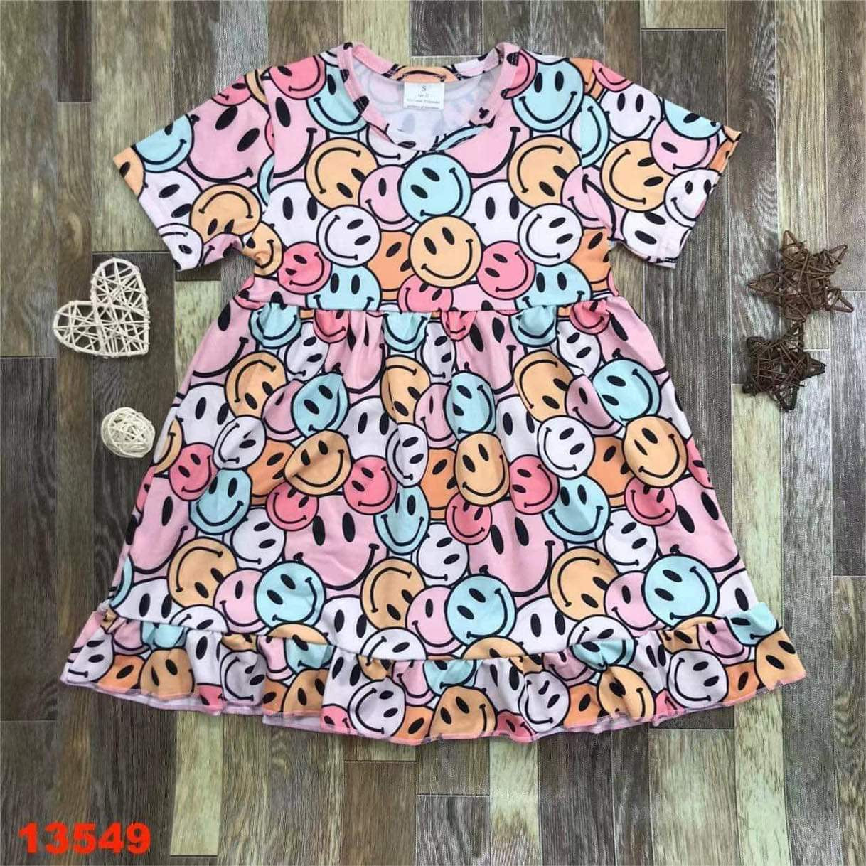 pink smiley face dress Cute and Happy Pink Smiley Face Pattern" A-Line Dress for Sale by luckymooninc