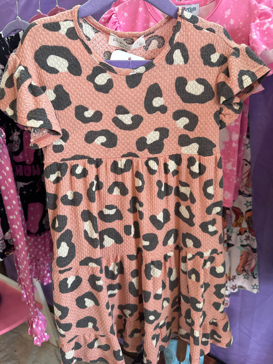Mauve Leopard Print Dress