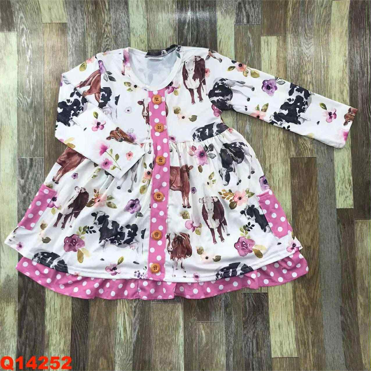 Long Sleeve Cow Dress