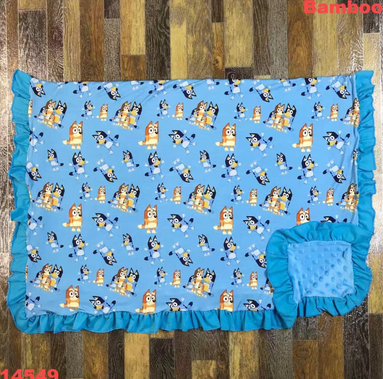 Bamboo Blue Dog Blanket