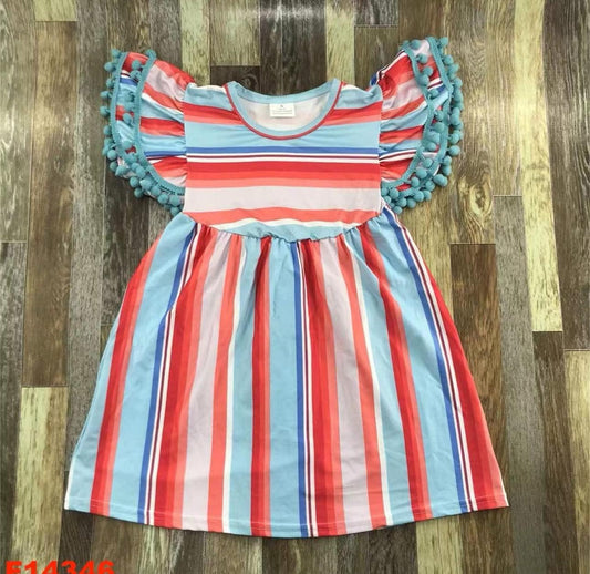 Serape Pom Pom Dress