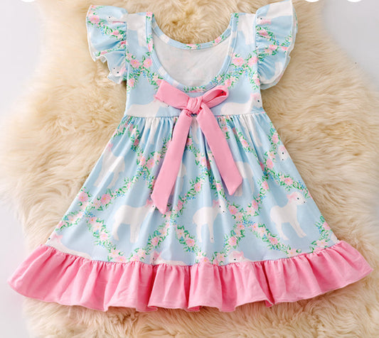 Lamb Bow Back Dress