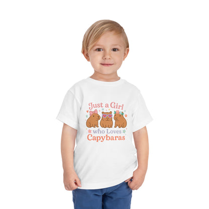 Just a Girl Who Loves Capybaras Toddler Tee