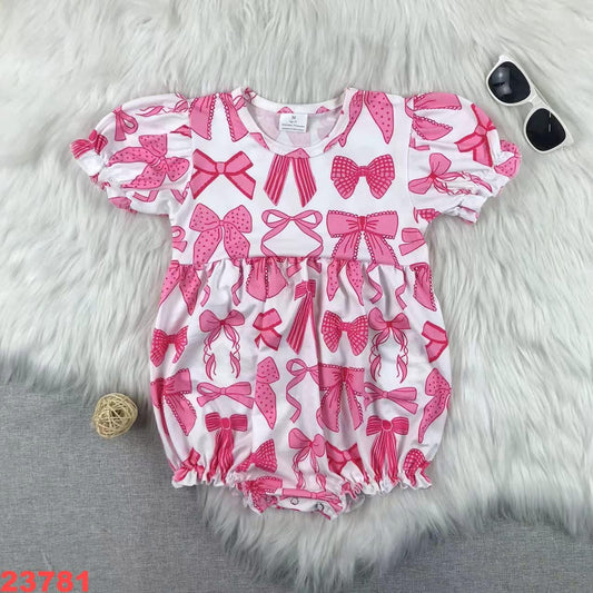 Pink Bows Romper