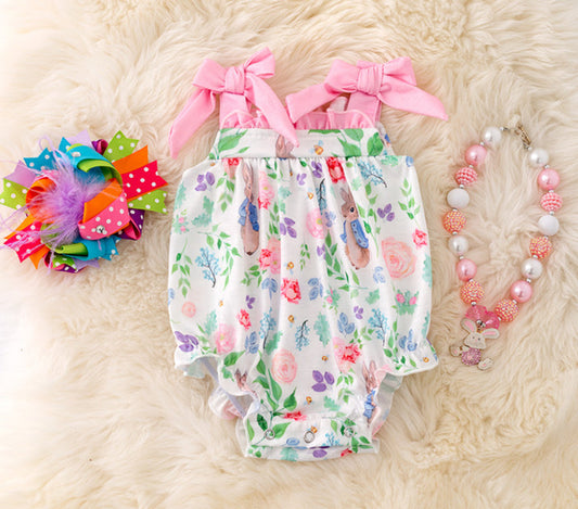 Floral Bunnies Romper